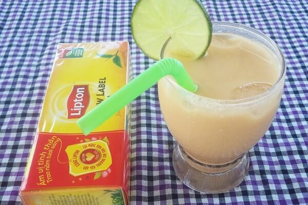 cách làm trà sữa bằng lipton