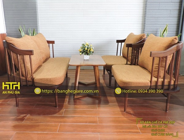 bộ bàn ghế cà phê cao cấp cube