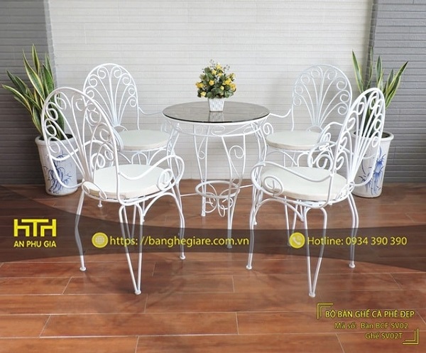 Mẫu ghế sắt cách điệu 