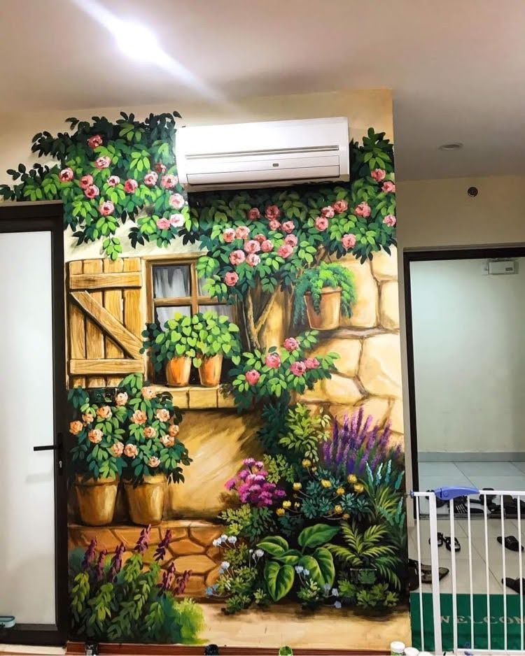mẫu tranh tường quán cà phê