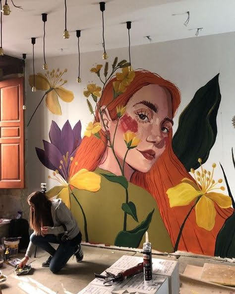 vẽ tranh tường quán cafe