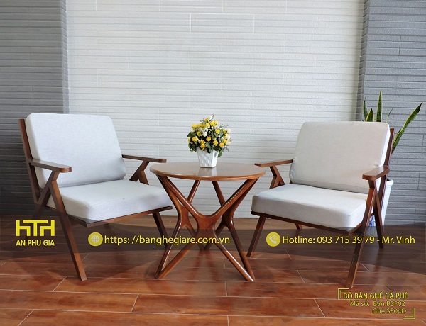 bàn ghế gỗ cafe giá rẻ