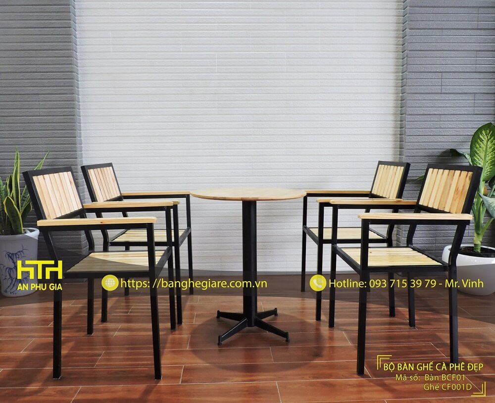 Bàn ghế cafe cao cấp, hiện đại