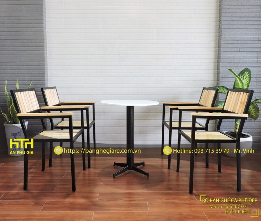 Bàn ghế cafe hợp xu hướng