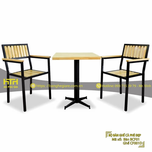 BÀN GHẾ CHO QUÁN CAFE CF001D GIÁ RẺ - Mã Số: CF001D