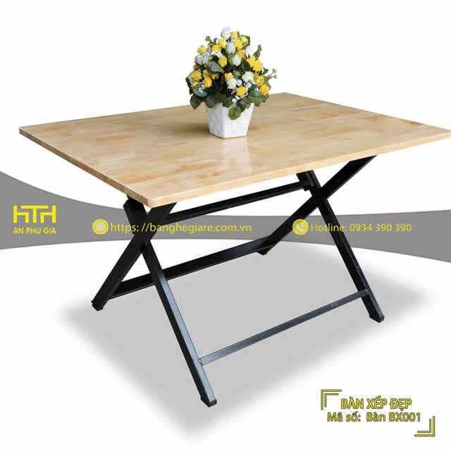 bàn ghế xếp khung sắt X001 cao cấp