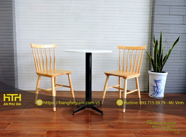 Bộ bàn ghế cafe CF004 ấn tượng