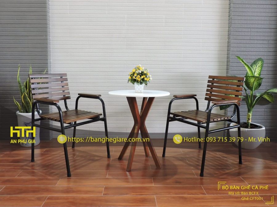 Bàn ghế cafe sân vườn độc đáo, mới lạ