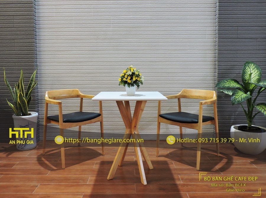 Ghế gỗ cafe Hiro cao cấp