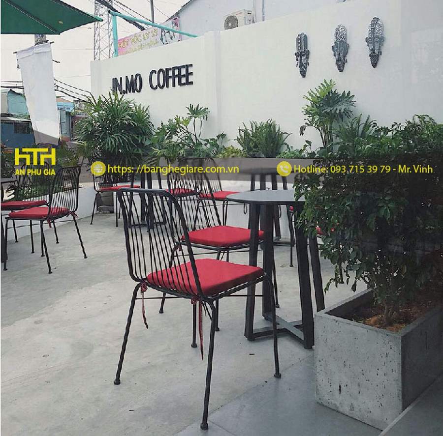 Bàn ghế sắt cafe ngoài trời