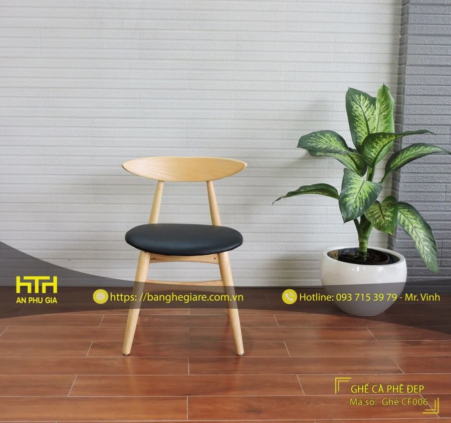 Ghế gỗ cafe kiểu dáng sang trọng