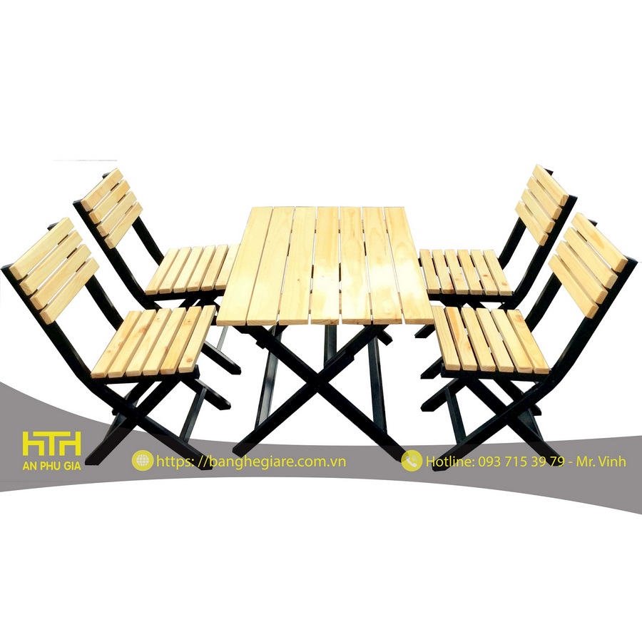 bàn ghế xếp cafe trà sữa rẻ đẹp chỉ 230k/ghế