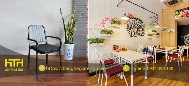 Ghế sắt cafe HL thanh lịch, nhẹ nhàng