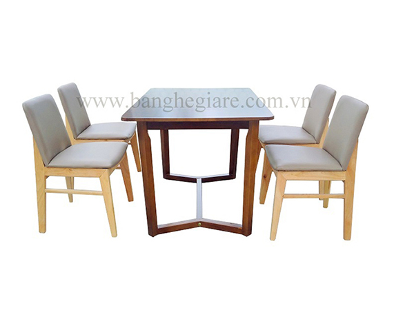 Bộ bàn ghế phòng ăn 4 ghế gỗ sang trọng cho không gian hiện đại