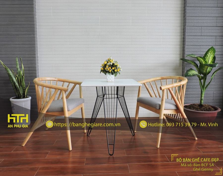 Ghế gỗ cafe dễ di chuyển