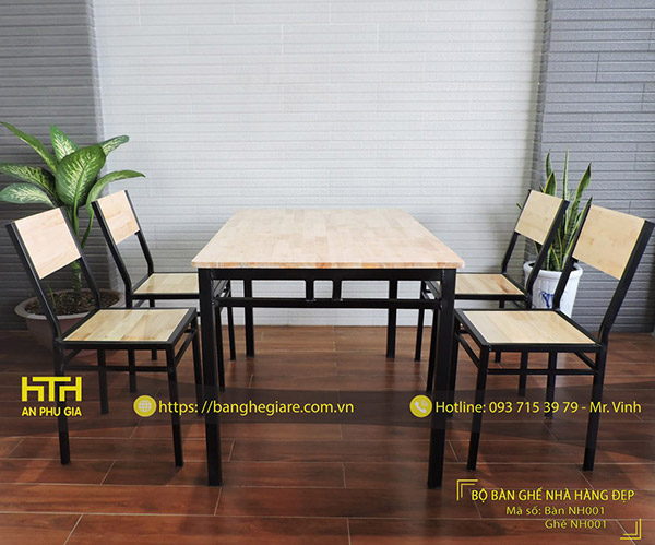 bàn ghế quán ăn đồng quê