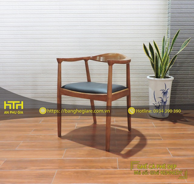 ghế gỗ cafe kennedy thời thượng
