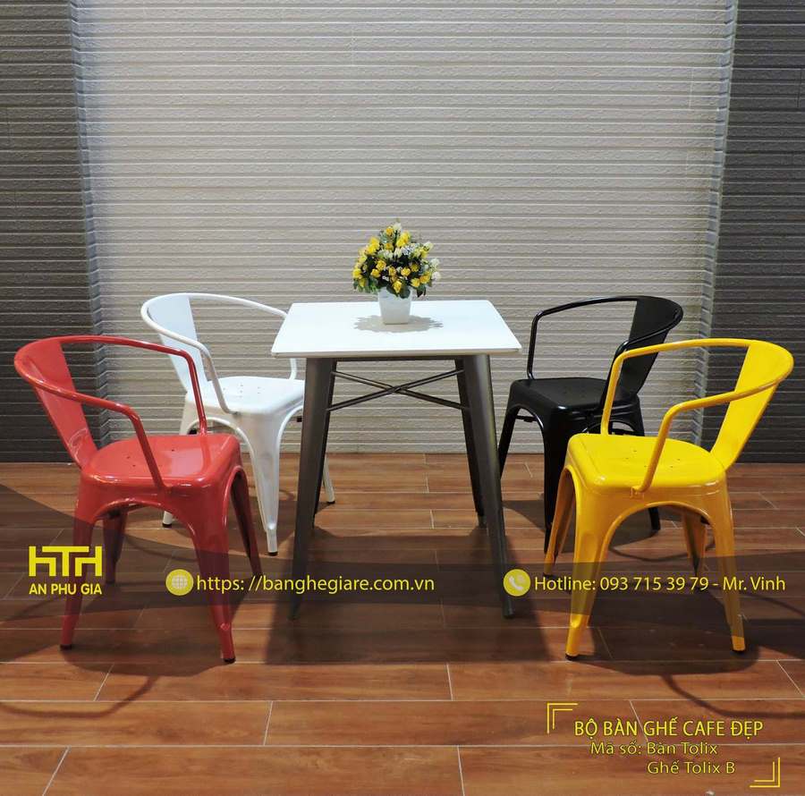 Ghế cafe BCF Tolix hiện đại