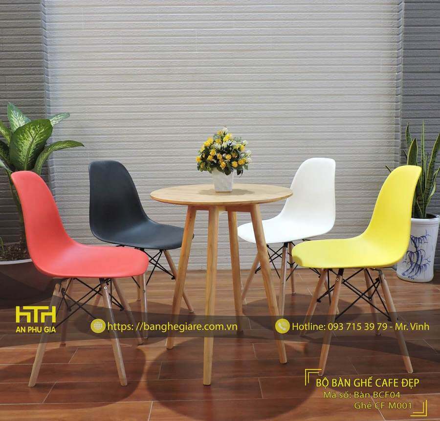 Ghế gỗ cafe Eames chất lượng