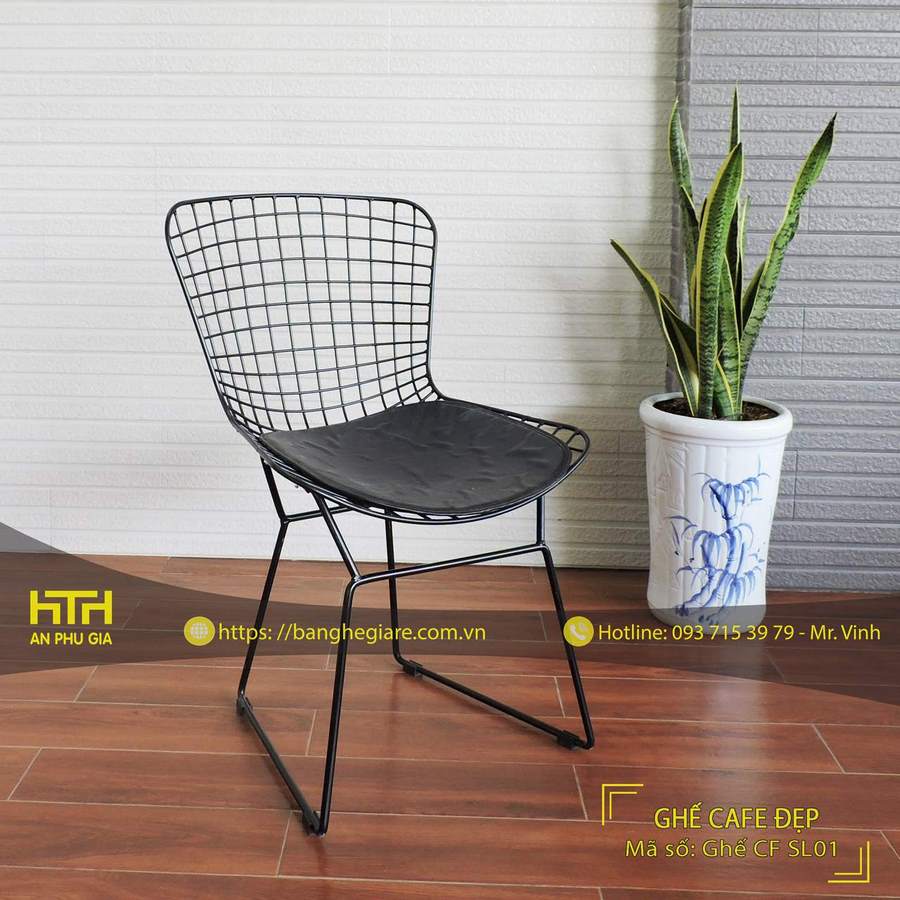 Ghế sắt lưới cafe đẹp mắt
