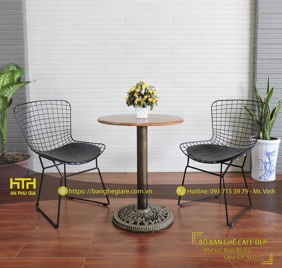 Ghế sắt lưới cafe SL01 mới lạ