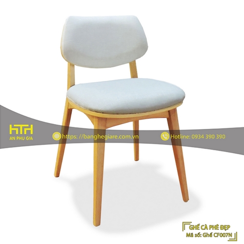 Ghế Gỗ Cafe CF007N (Có nệm) Giá Rẻ - Mã Số: CF007N