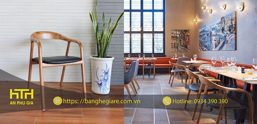 Ghế gỗ cafe NV thời thượng