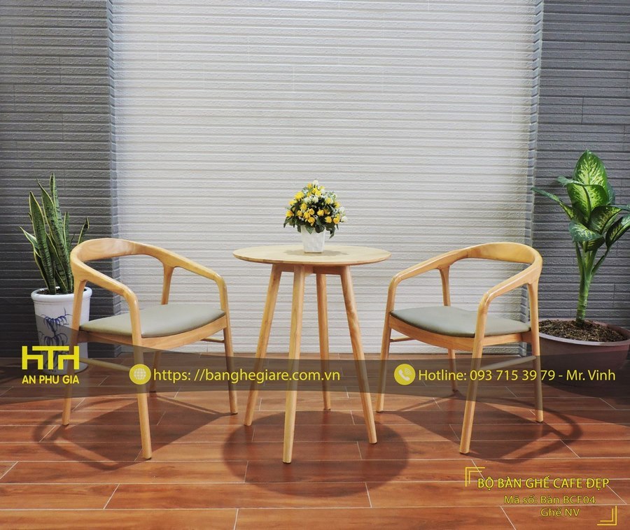Ghế gỗ cafe thiết kế đơn giản