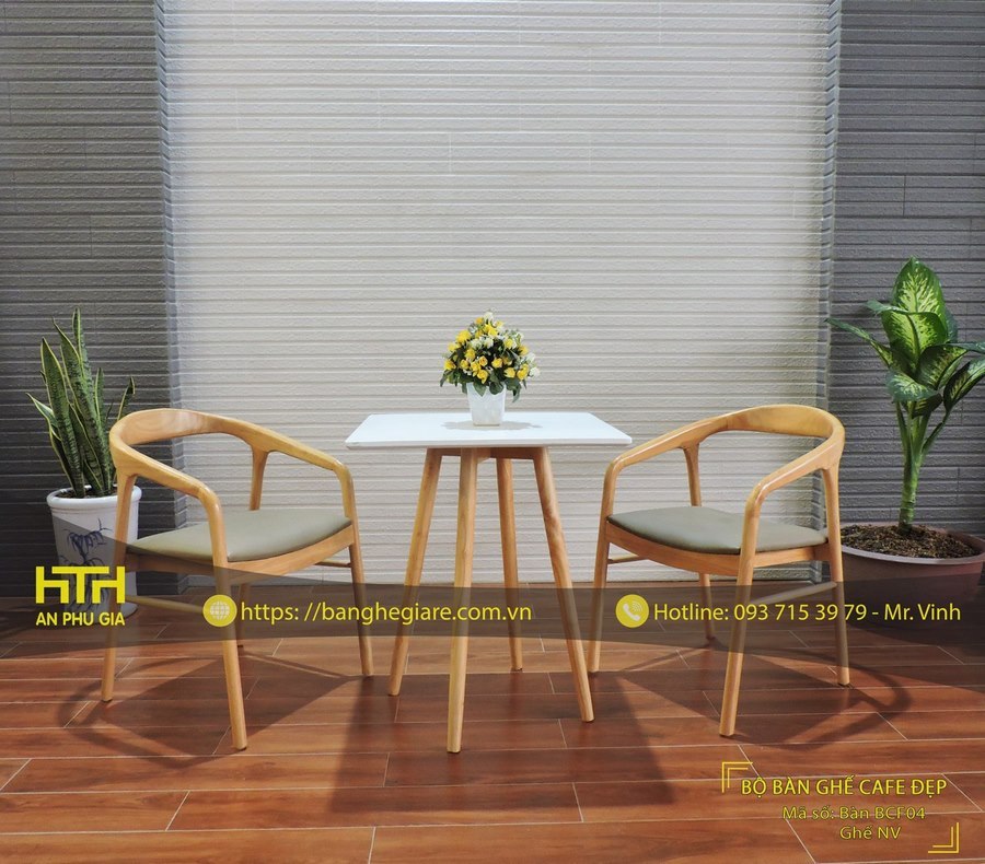 Ghế gỗ cafe màu sắc đẹp