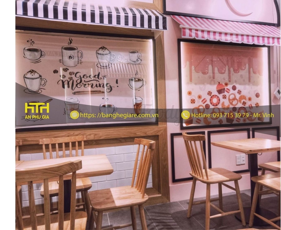 bàn ghế cho quán trà sữa cf004 đơn giản