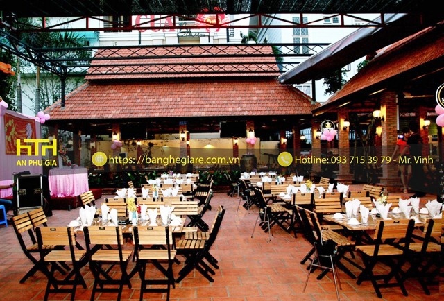 Bàn ghế xếp bằng gỗ rẻ đẹp