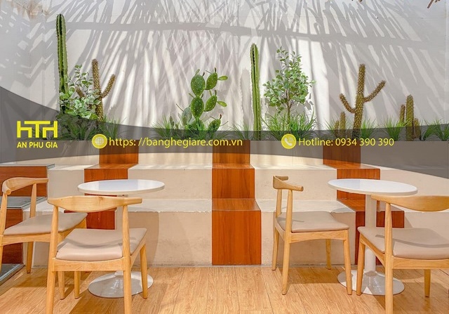 Ghế gỗ cafe DT phong cách mới, giá rẻ