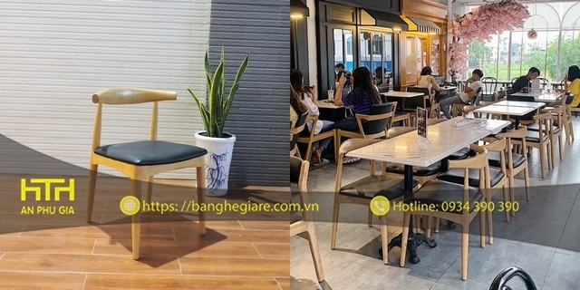 Ghế gỗ cafe DT sang trọng