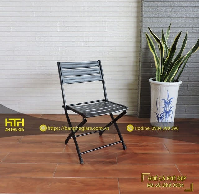ghế xếp chân sắt mini