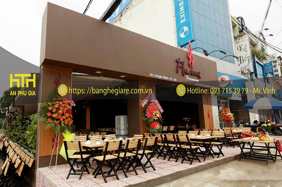 ghế xếp nhà hàng chất lượng cao đẹp