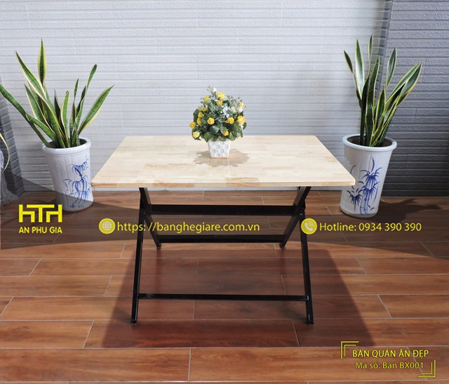 bàn xếp gỗ chân sắt mới lạ đẹp
