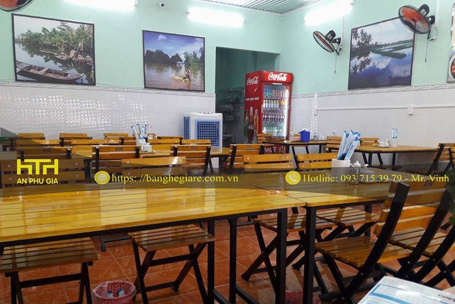 Mẫu bàn xếp gỗ chân sắt ấn tượng đẹp
