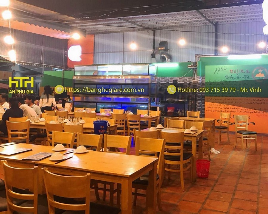 bàn ghế gỗ quán nhậu đẹp