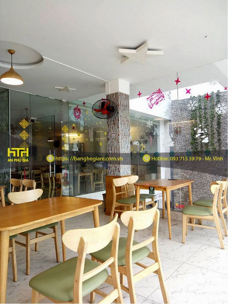 mẫu bàn ghế gỗ quán nhậu hiện đại