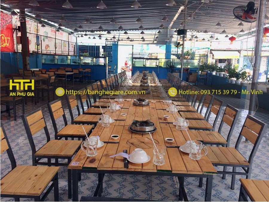 Giá bàn ghế quán ăn Nh001 mới đẹp