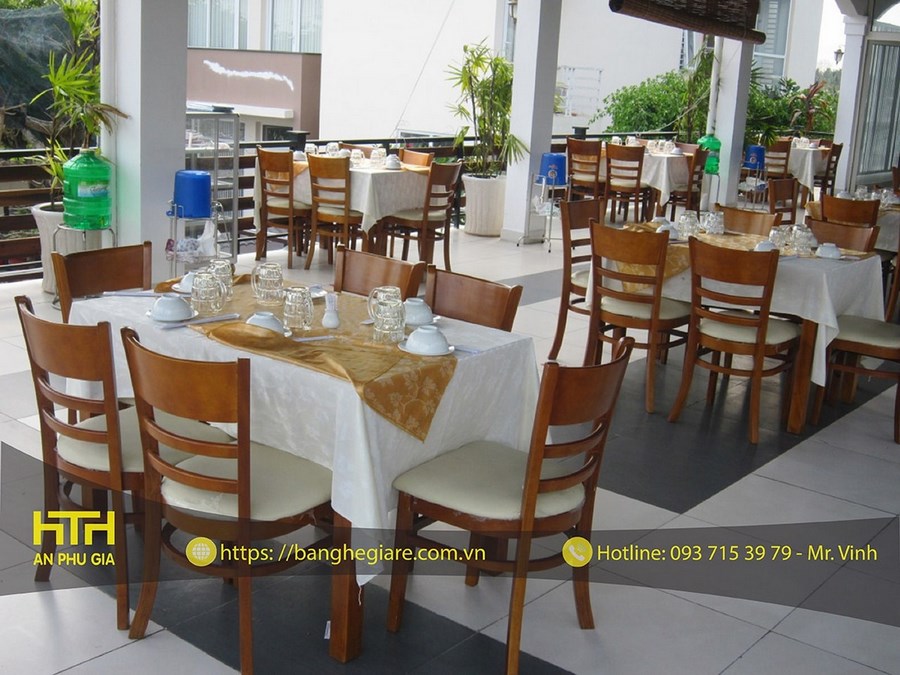 bàn ghế nhà hàng ăn uống cao cấp