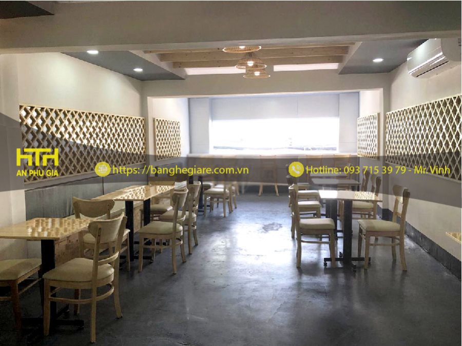 giá bàn ghế gỗ quán ăn chất lượng
