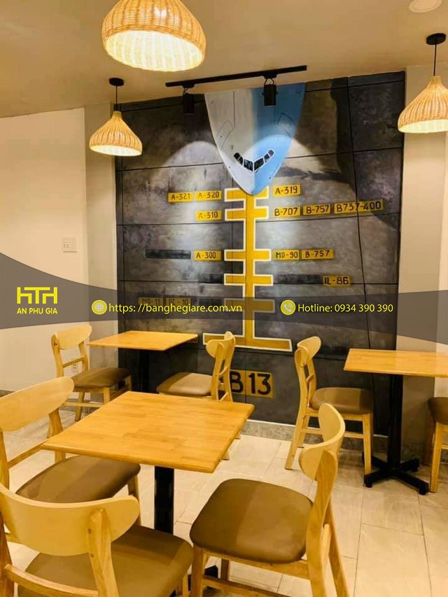 Bàn ghế gỗ cafe thời thượng
