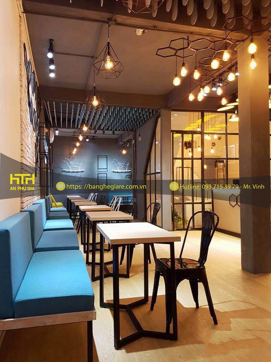 Bàn ghế gỗ cafe quận Tân Bình tphcm nhã nhặn