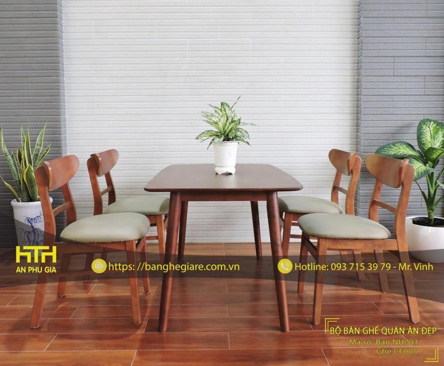 Ghế gỗ trà sữa kiểu dáng đẹp