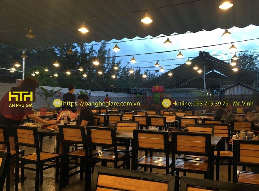 bàn ghế quán nhậu cũ giá không rẻ