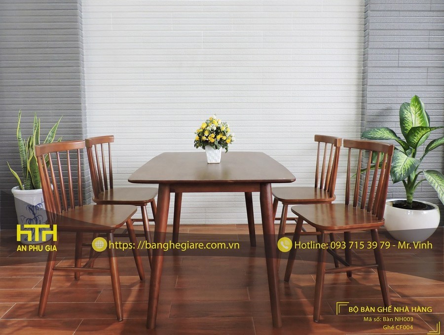 Ghế gỗ trà sữa hợp phong cách