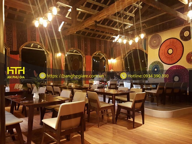 Ghế gỗ nhà hàng ấn tượng