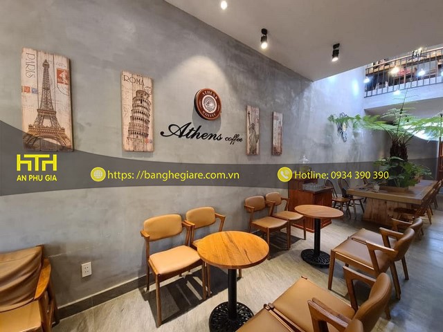 Ghế gỗ cafe KENZO ấn tượng