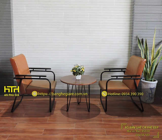 Ghế sofa sắt cafe SF S01 sang trọng